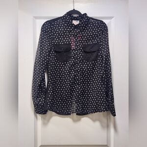 Tommy Hilfiger Black and White Polka Dot Blouse